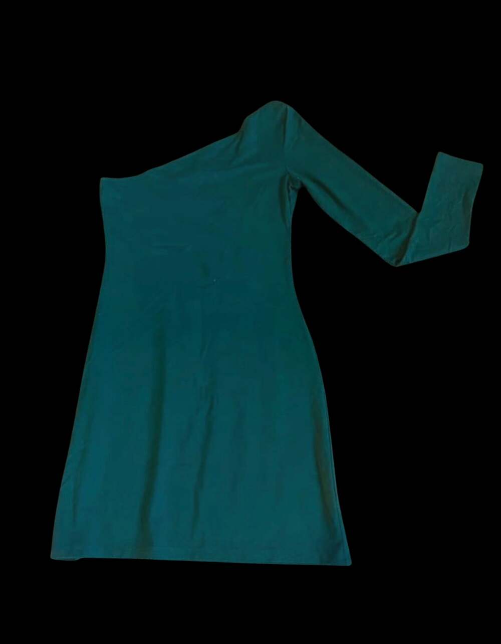 Reformation Yara One-Shoulder Emerald Green Mini Dress